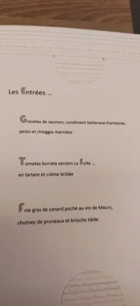 Menu_Restaurant La Suite à Bourges_Bourges_image_2