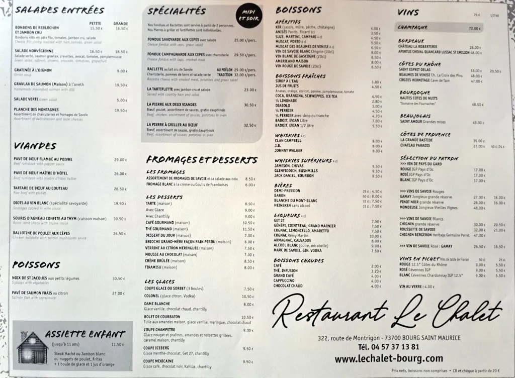 Menu_Le Châlet_Bourg-Saint-Maurice_image_1