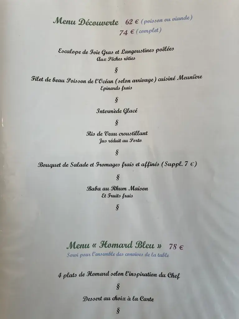 Menu_Le Rendez-vous Des Gourmets_Bracieux_image_2