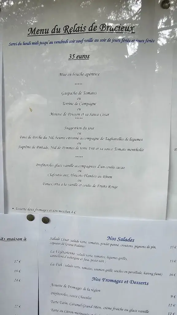 Menu_Au Relais d'Artémis_Bracieux_image_2