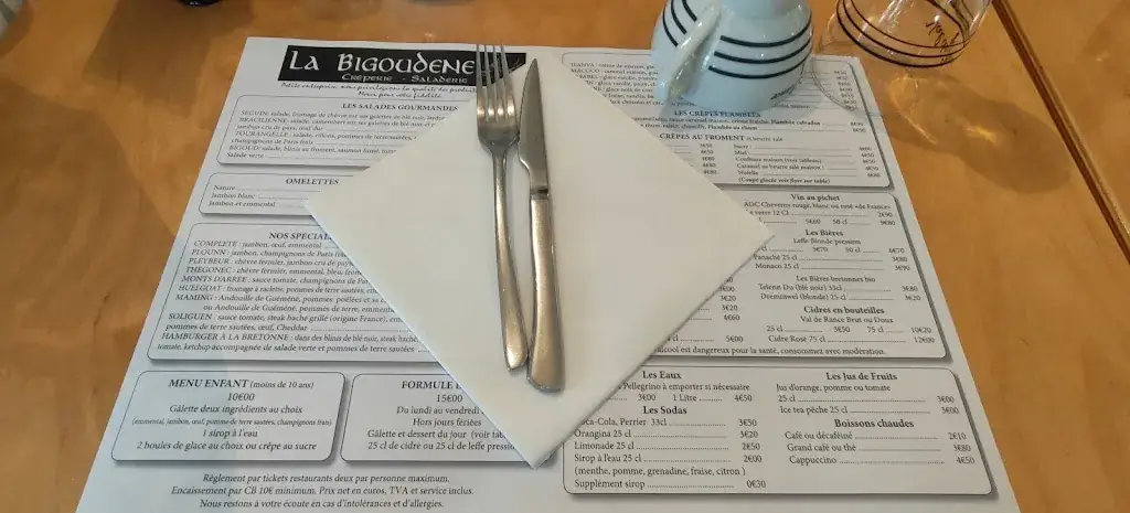 Menu_Crêperie, Restaurant : La Bigoudène_Bracieux_image_3