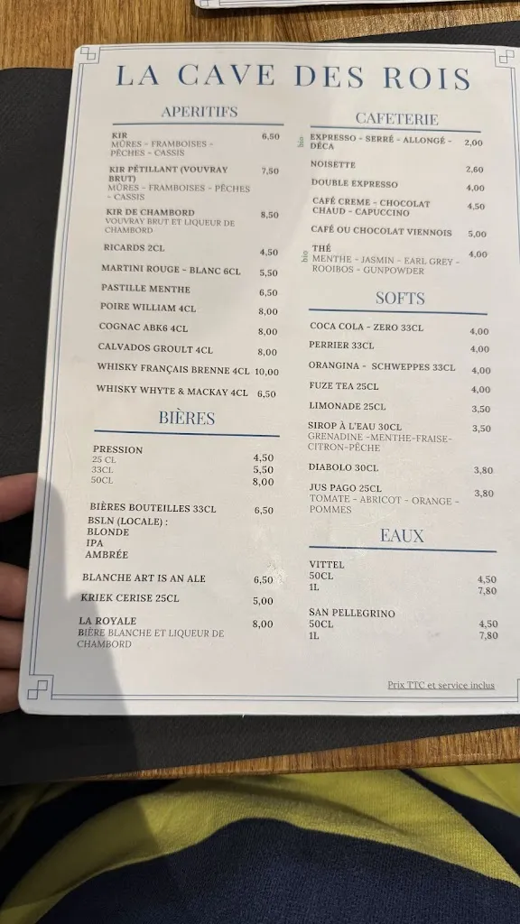 Menu_La Cave des Rois_Chambord_image_2