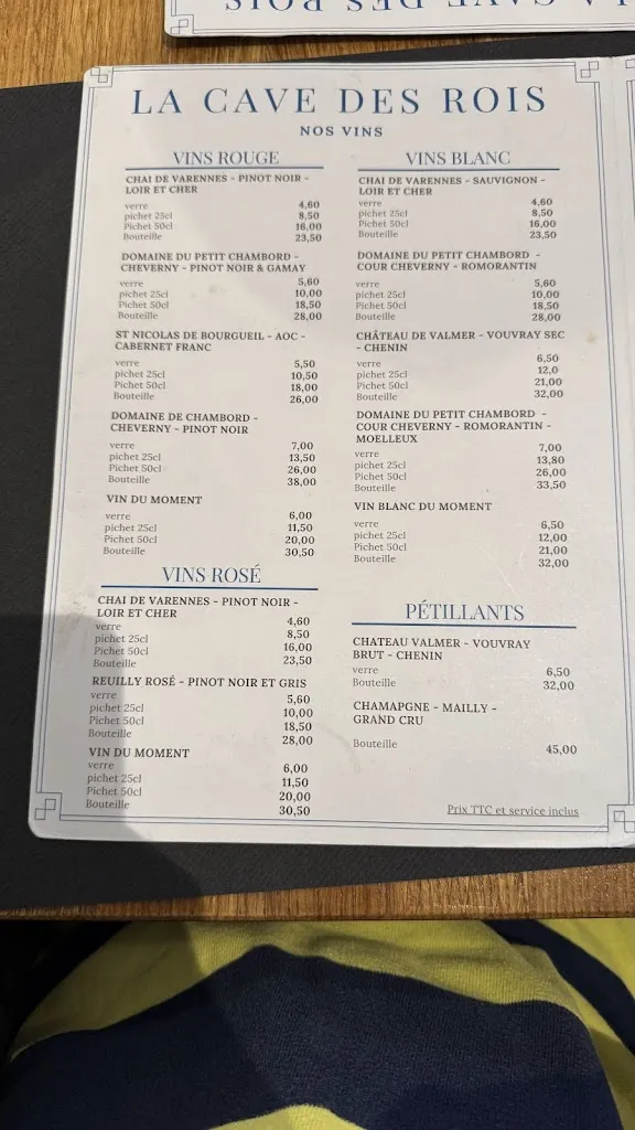 Menu_La Cave des Rois_Chambord_image_4