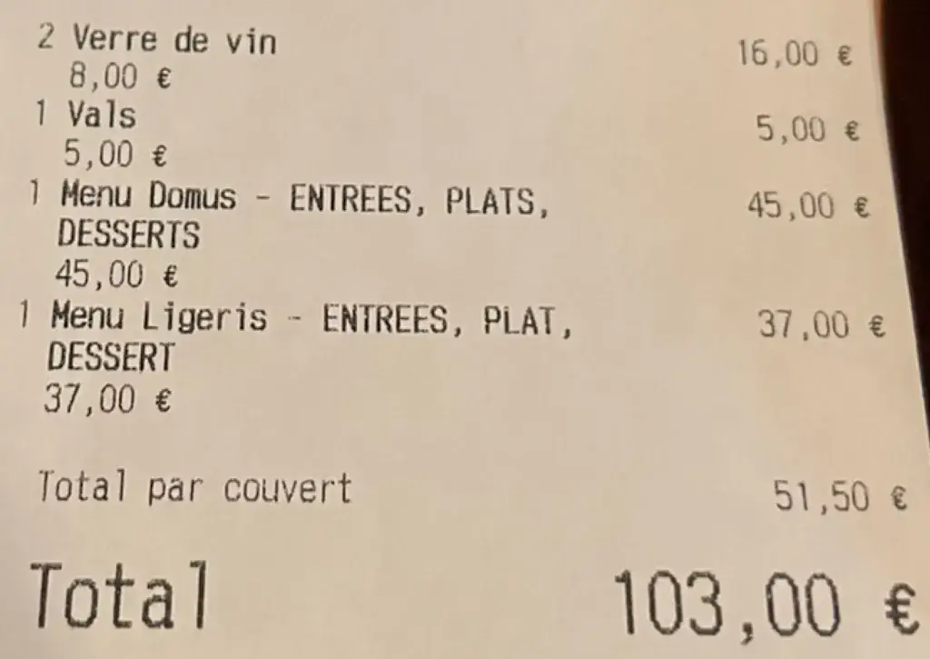 Menu_Domus Restaurant_Mont-près-Chambord_imagen_1