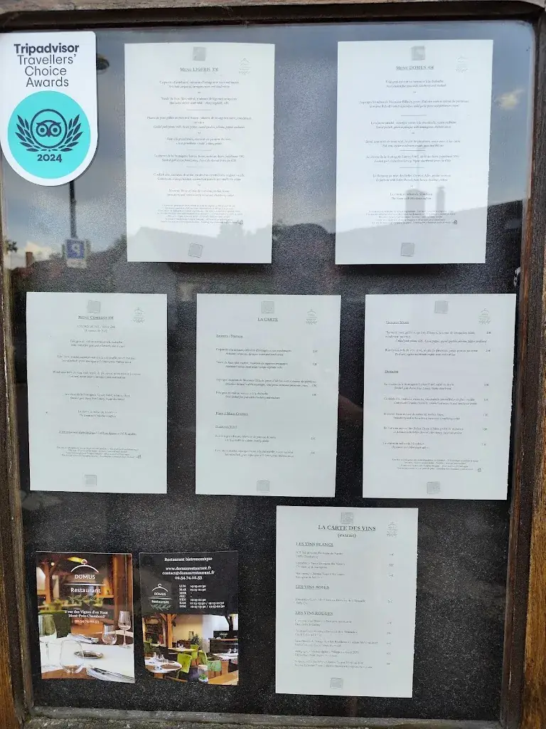 Menu_Domus Restaurant_Mont-près-Chambord_imagen_2