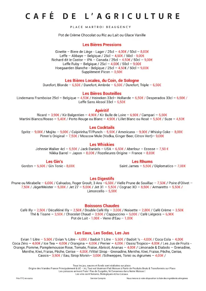 Menu_Café de l'agriculture_Beaugency_image_1