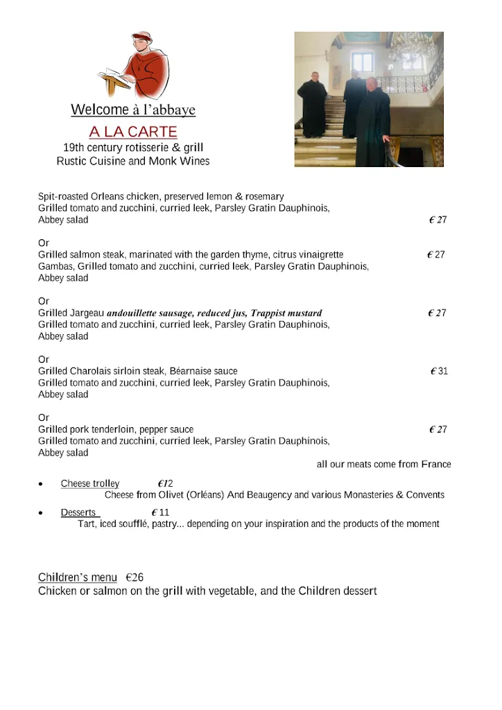 Menu_Restaurant la rôtisserie des moines_Beaugency_image_2
