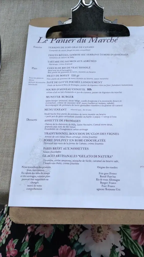 Menu_Au Clos des Vignes (Loiret 45130)_Baule_image_2