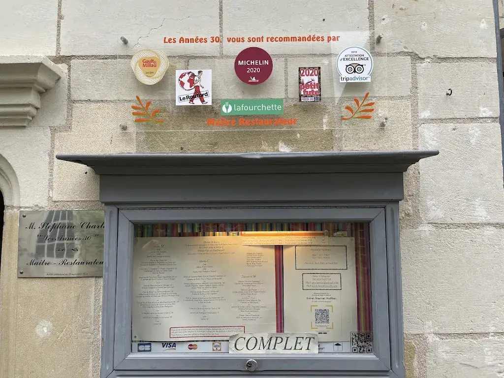 Les Années 30 restaurant in Chinon