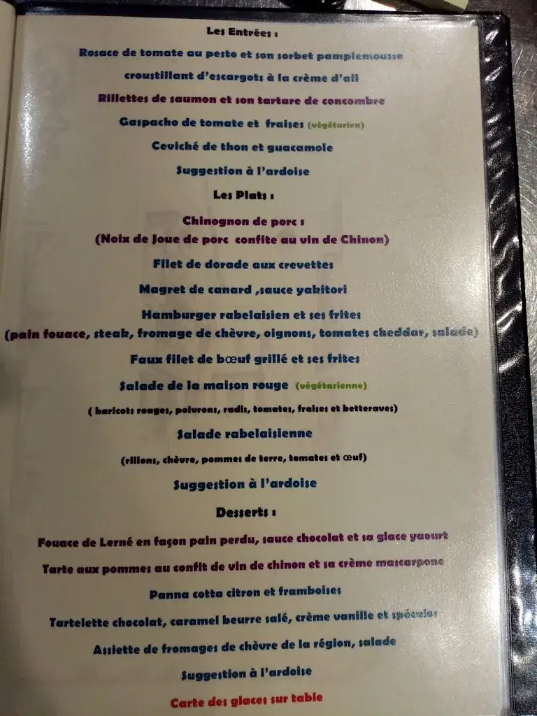 Menu_Restaurant La Maison Rouge Chinon_Chinon_image_1