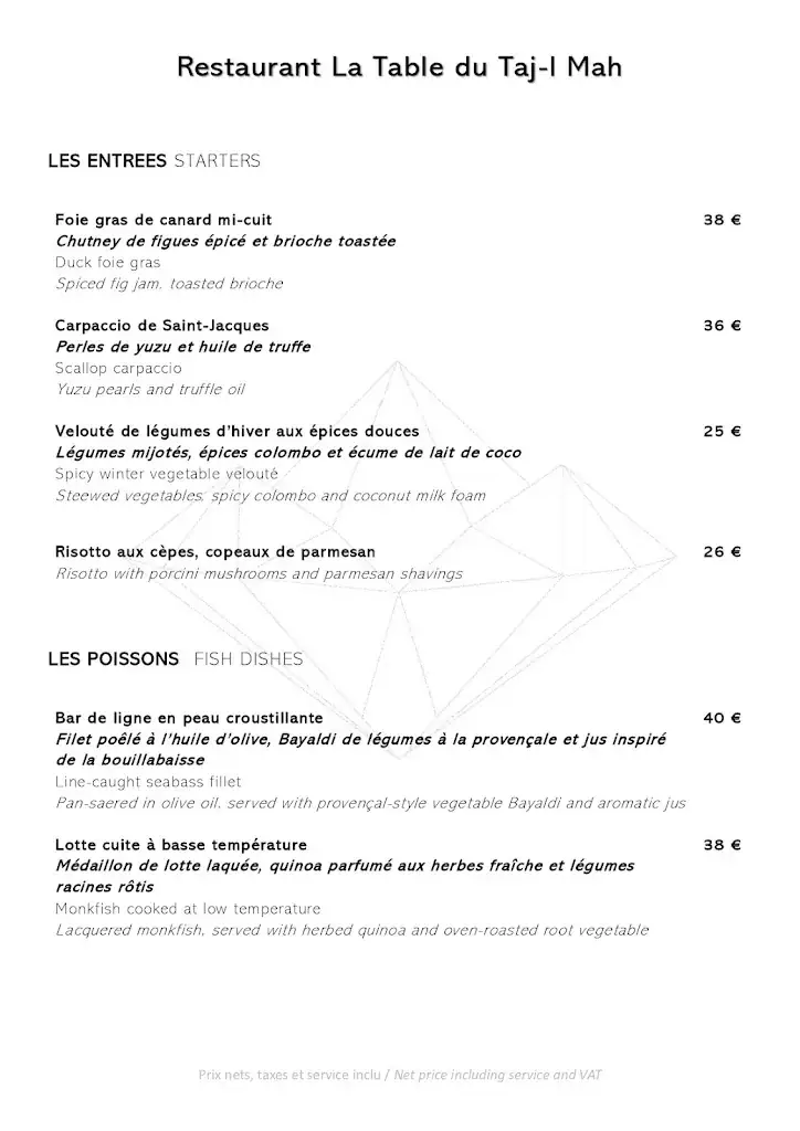 Menu_La Table du Taj-I Mah_Bourg-Saint-Maurice_image_2