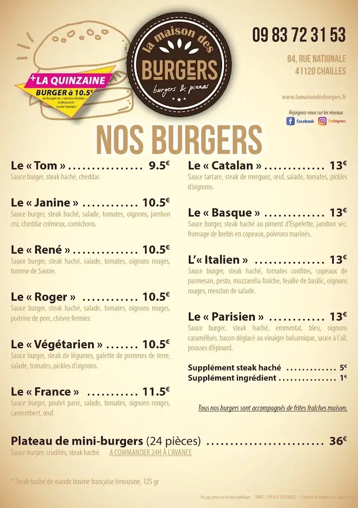 Menu_La maison des burgers_Chailles_image_2
