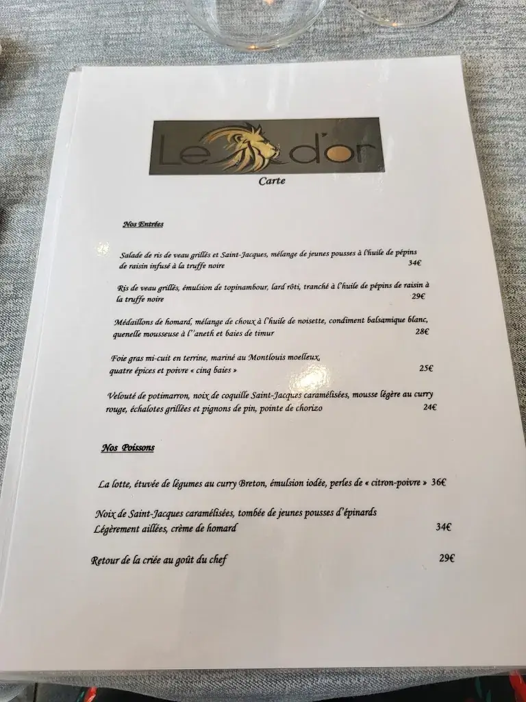 Menu_Le Lion D 'Or_Candé-sur-Beuvron_image_3