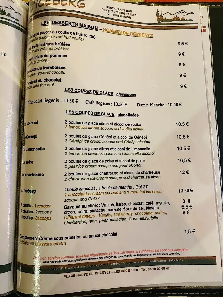 Menu_L'iceberg_Bourg-Saint-Maurice_immagine_1