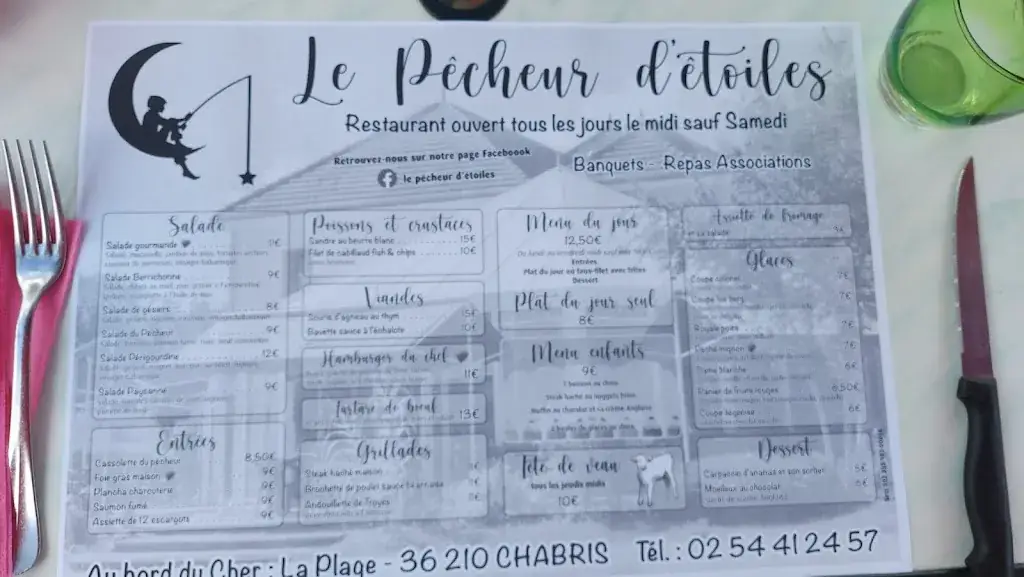 Menu_Le Pêcheur d'Etoiles_Chabris_image_1