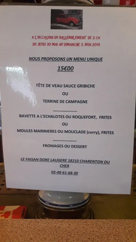 Menu_Au Faisan Doré_Charenton-du-Cher_image_3