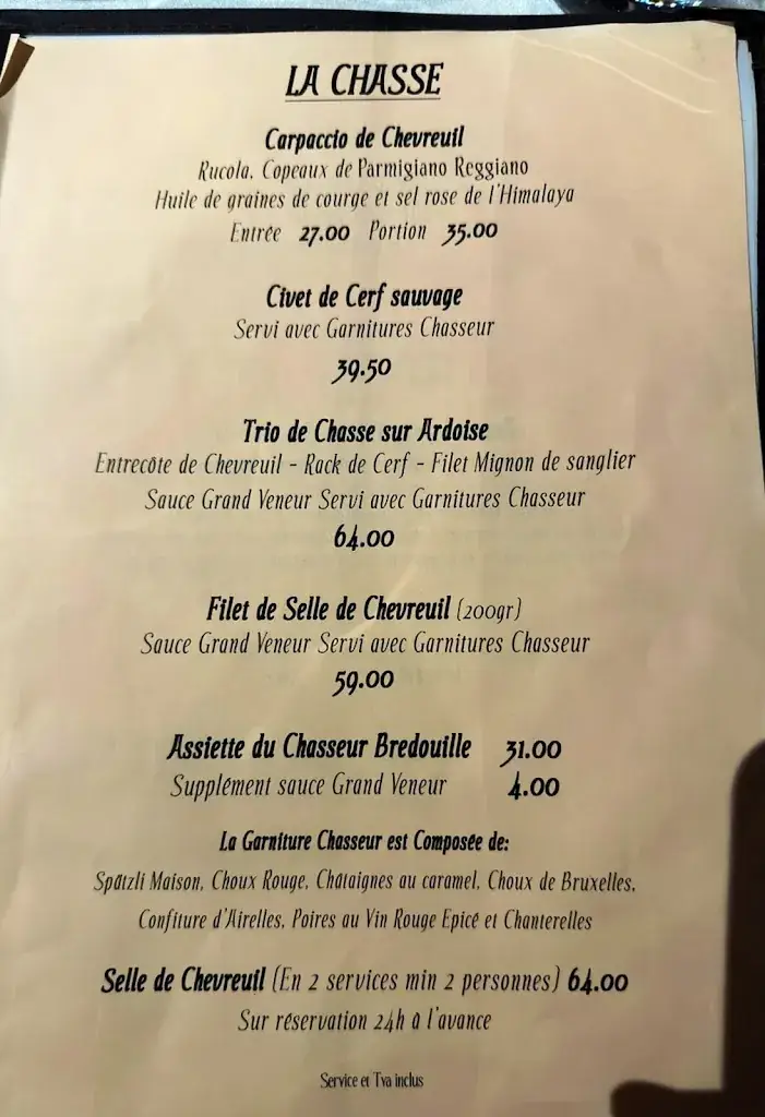 Menü_Restaurant du Château_Yverdon-les-Bains_Bild_1