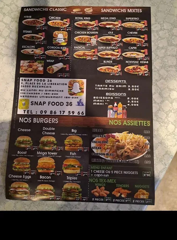 Menu_Snap Food_Buzançais_image_2