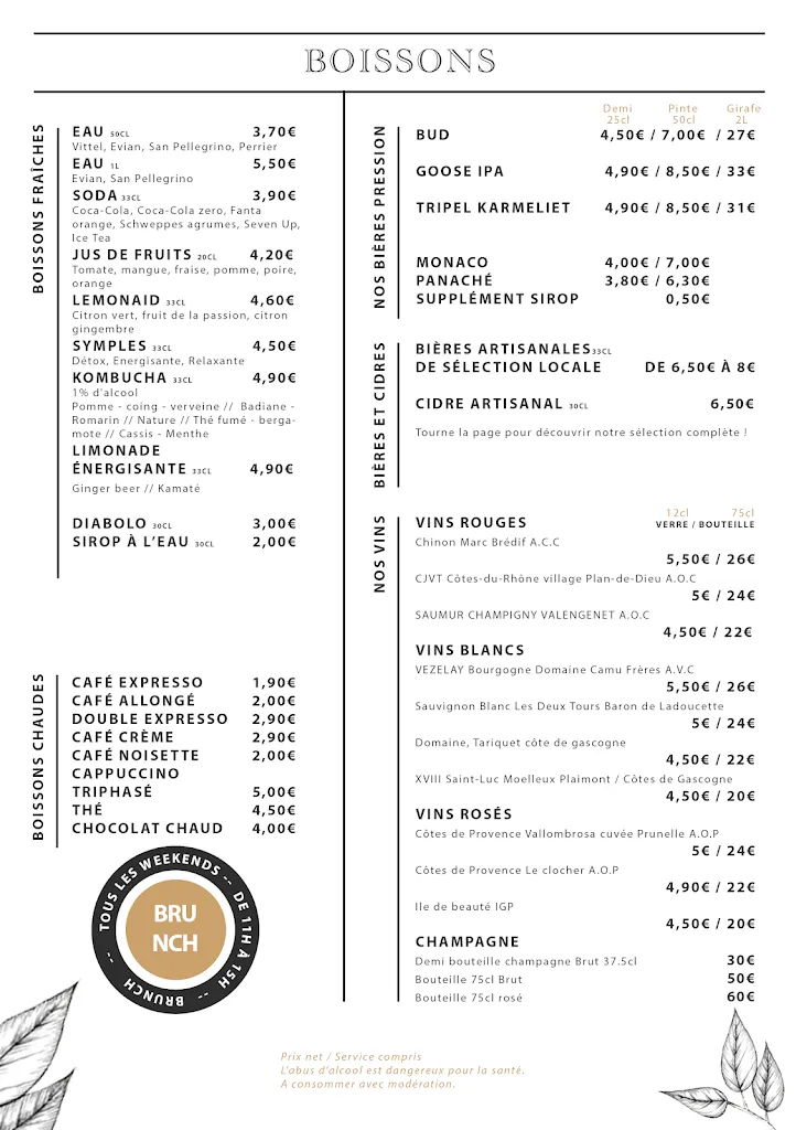 Restaurant & Bar, Terrasse chez Vertical'Art Orléans_Saint-Jean-de-la-Ruelle_menu_image_1