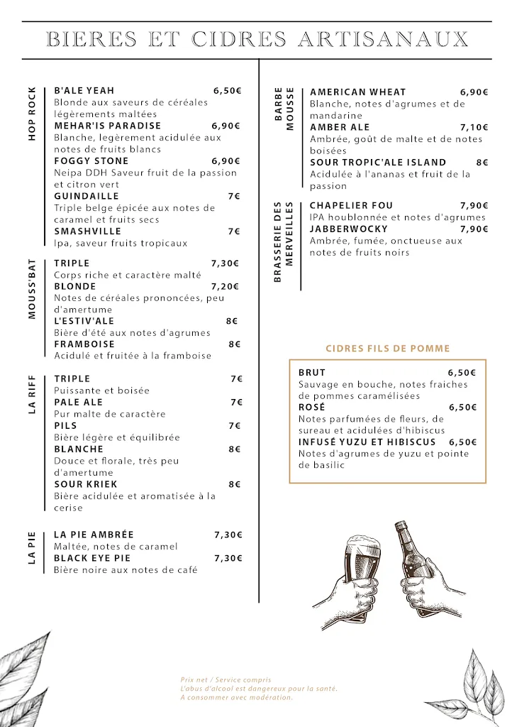 Menu_Restaurant & Bar, Terrasse chez Vertical'Art Orléans_Saint-Jean-de-la-Ruelle_image_3