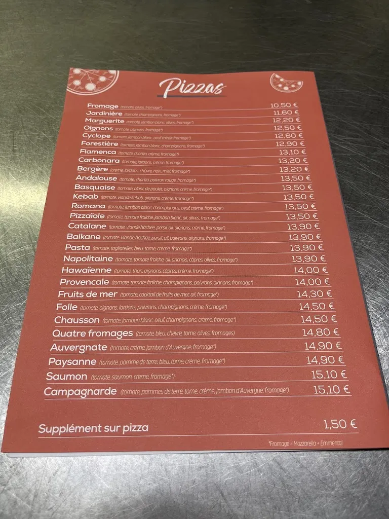 Menu_Restaurant Le Pizzaiole_Saint-Rémy-sur-Durolle_immagine_2