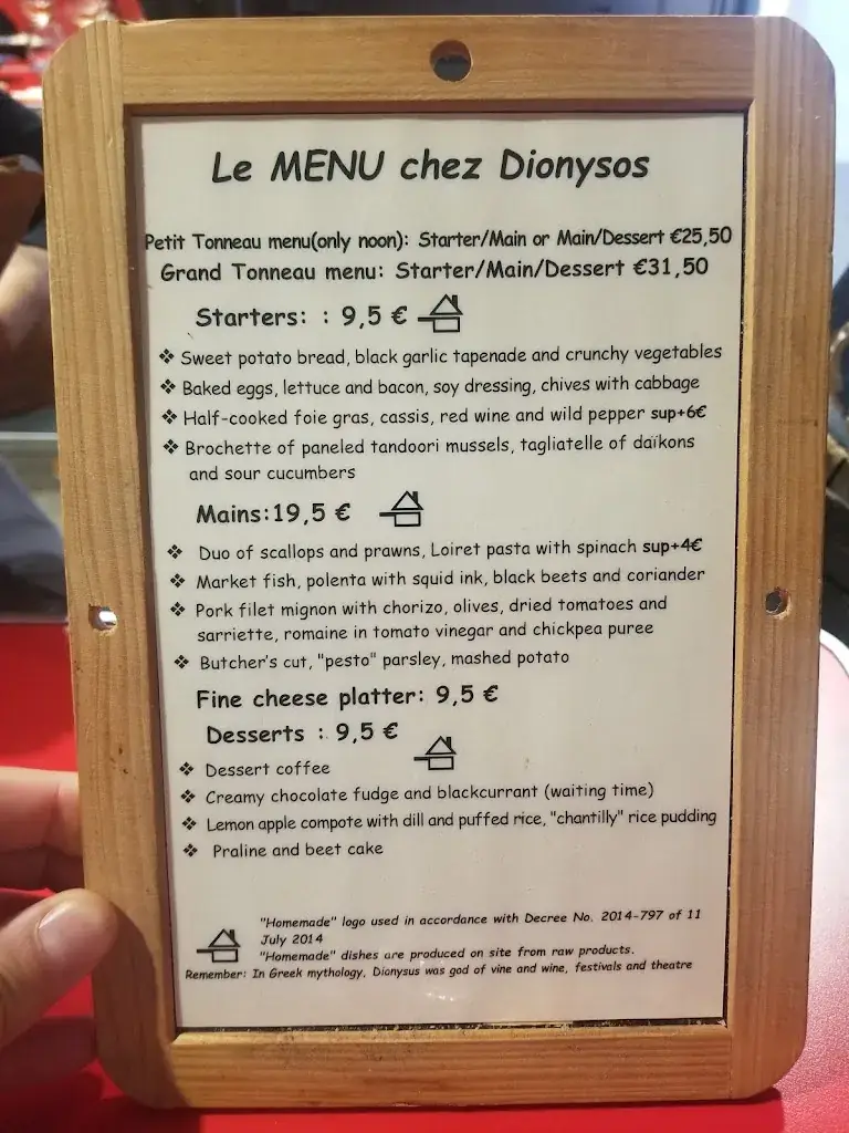 Menu_Chez Dionysos_Orléans_image_3