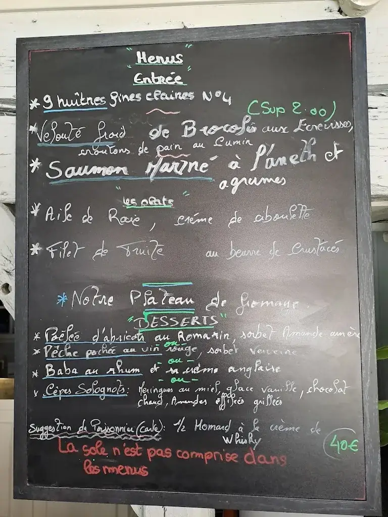 Menu_LA SOLE DOREE_Orléans_image_1