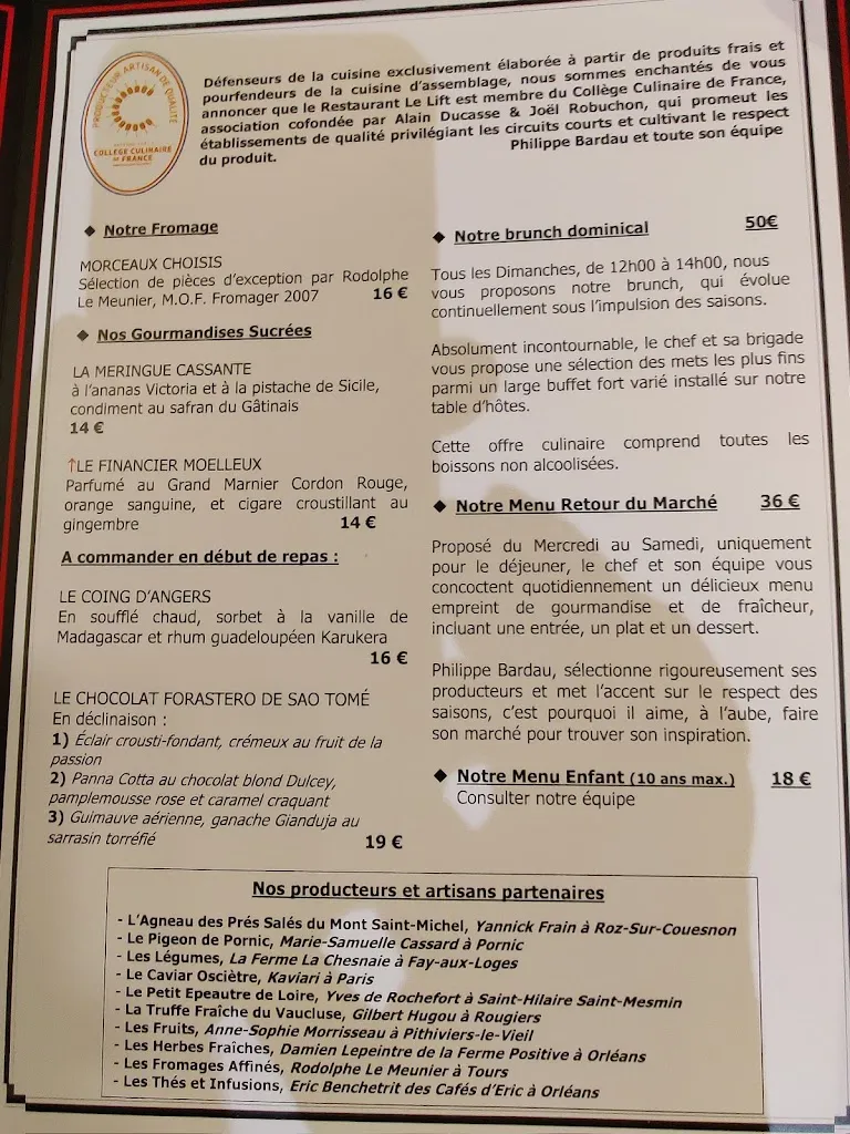 Menu_Le Lift_Orléans_immagine_1