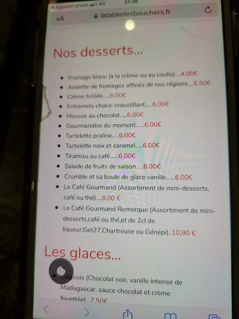 Menu_La Table des Bouchers_Cessieu_immagine_3