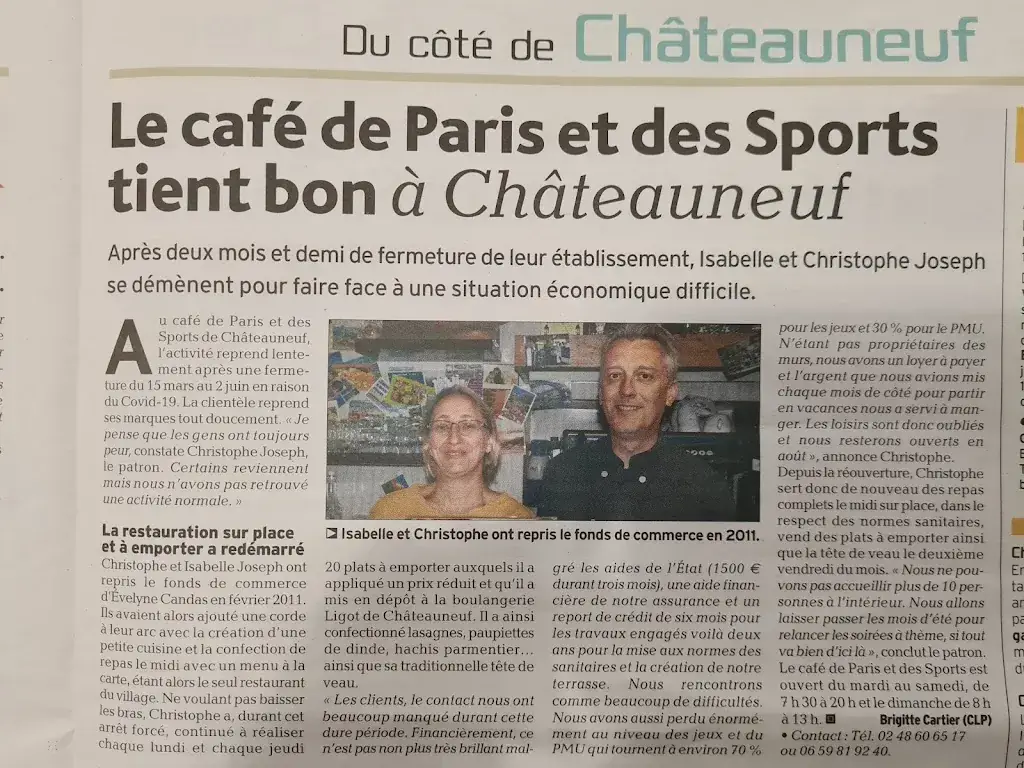 Claude Joseph_Cafe de Paris Et Des Sports_Châteauneuf-sur-Cher_review