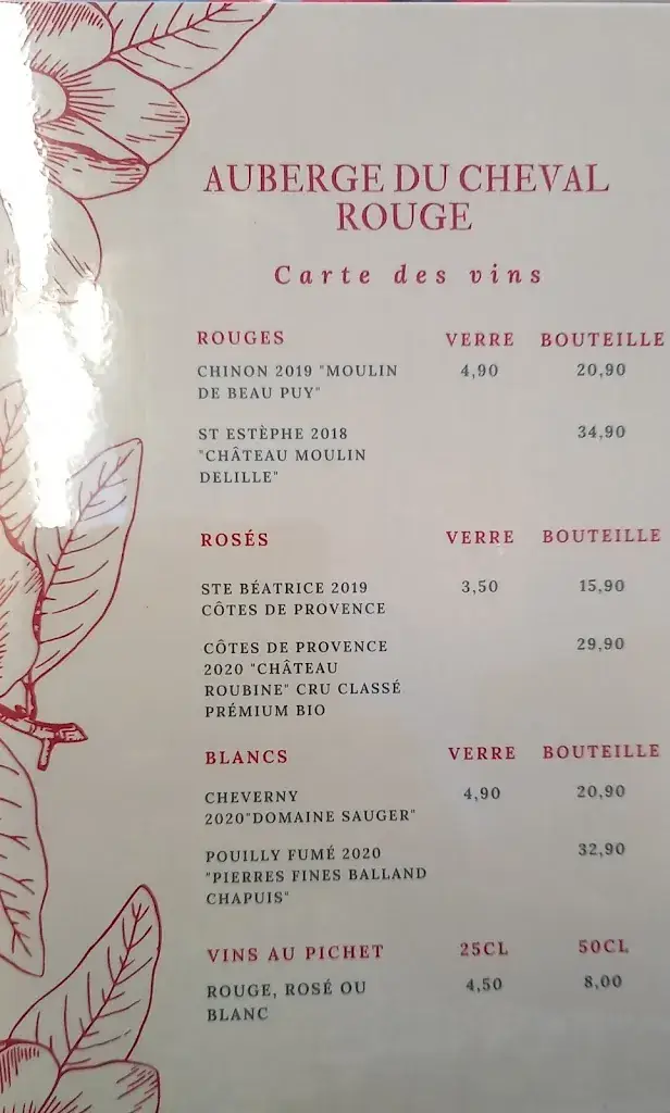 Menu_Auberge du Cheval Rouge_Châtillon-Coligny_image_4