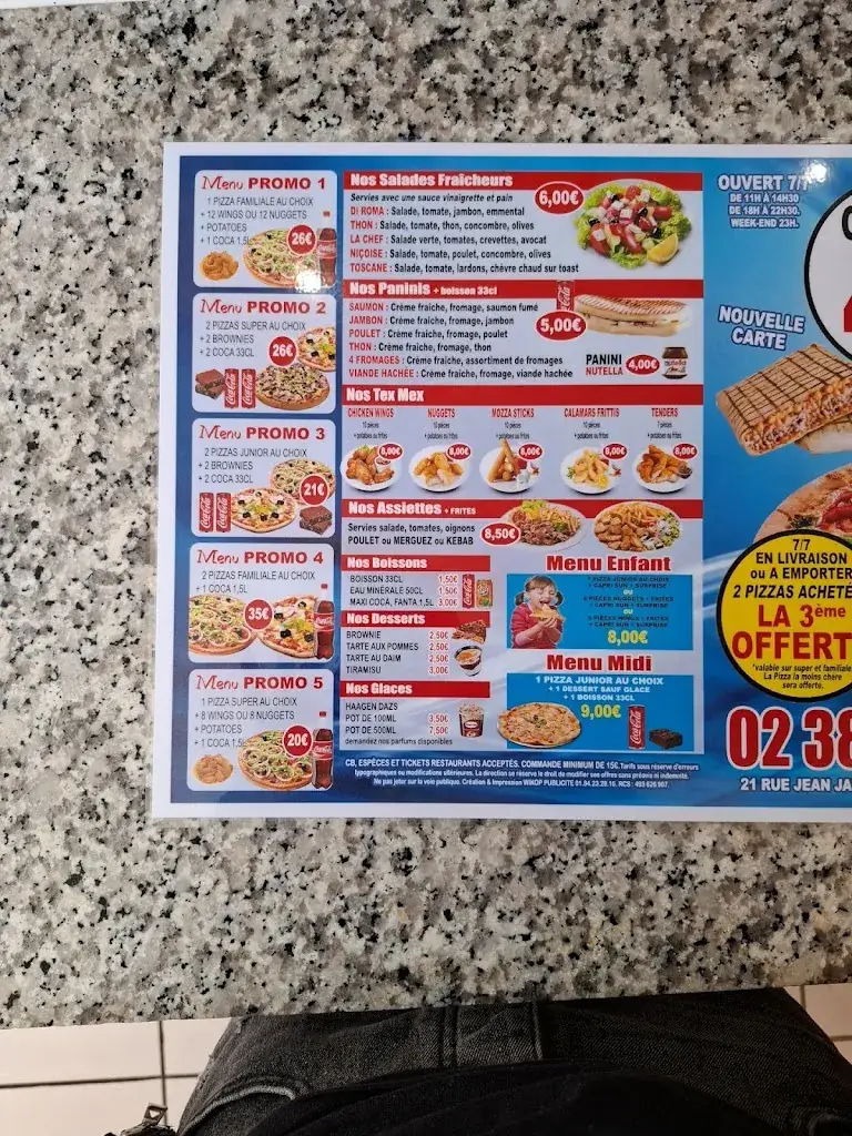 Menu_O'PIZZA TORINO_Châtillon-Coligny_immagine_3