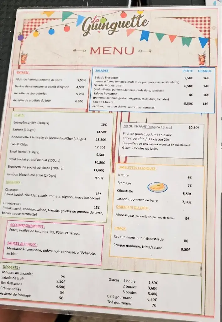 Menu_Guinguette de Châtres sur Cher_Châtres-sur-Cher_image_1