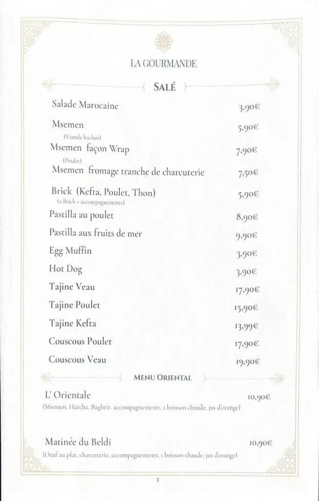 Menu_La Gourmande_Chécy_image_1