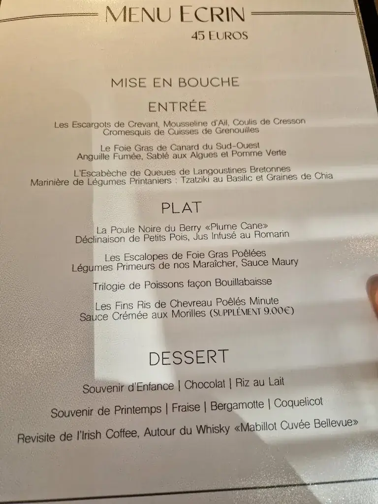Menu_L'Écrin Des Saveurs_Châteauroux_image_1