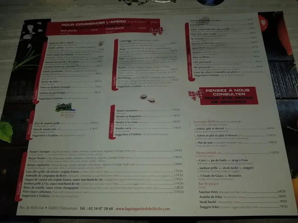 Menu_La Guinguette de Belle-Isle_Châteauroux_image_3
