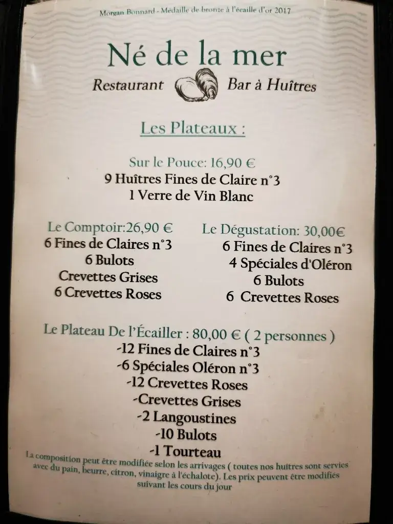 Menu_Né de la mer_Châteauroux_image_1