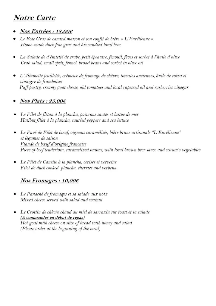 Menü_Le Tripot_Chartres_Bild_2