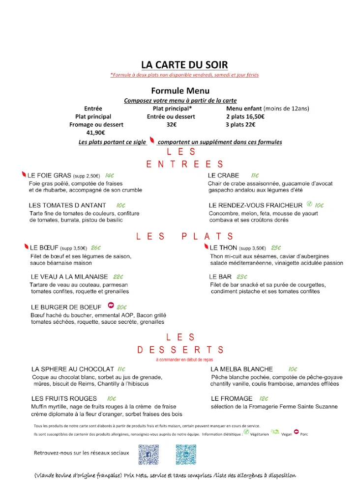Menu_Les Feuillantines restaurant Chartres_Chartres_image_1