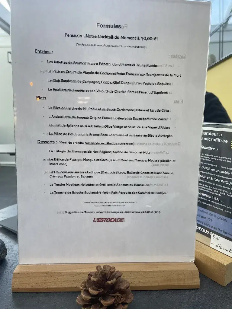 Menu_Restaurant L'Estocade_Chartres_image_2