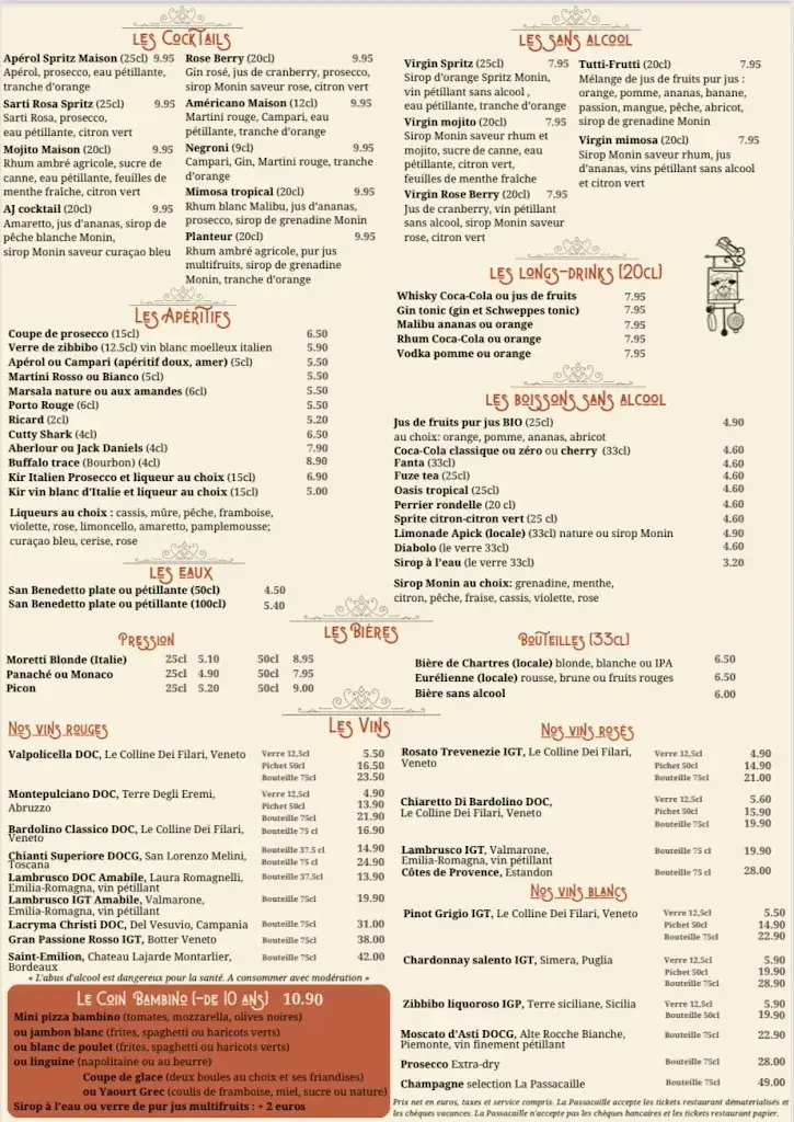 Menu_Restaurant « La Passacaille »_Chartres_imagen_3