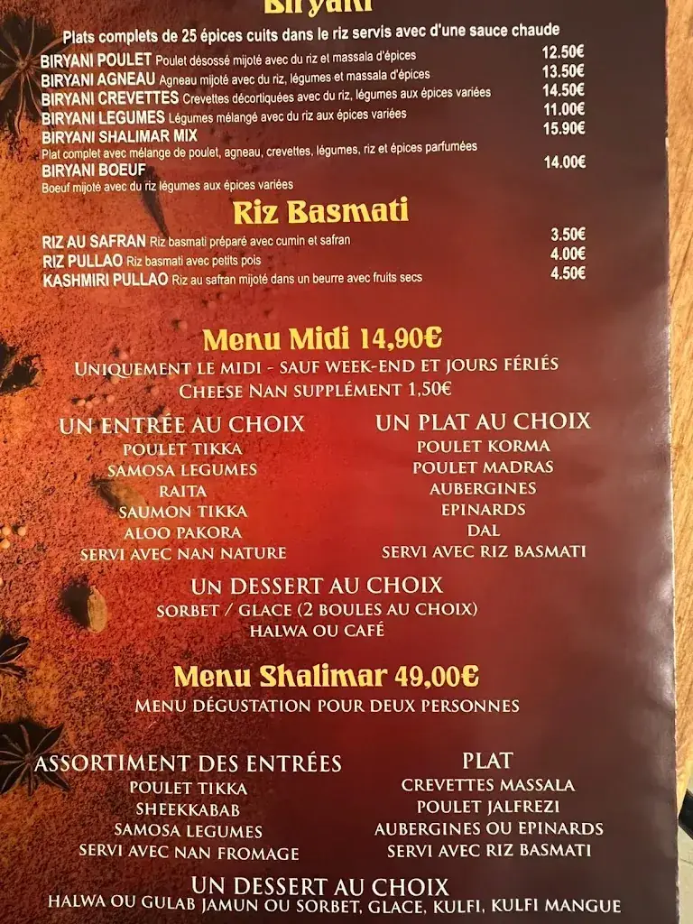 Menu_Le Shalimar chartres_Chartres_image_3