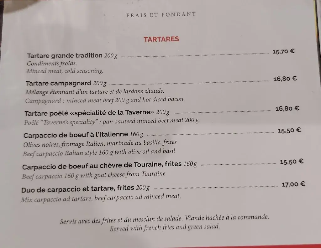 Menü_La Taverne - Table de caractère - Chambray-lès-Tours_Chambray-lès-Tours_Bild_2