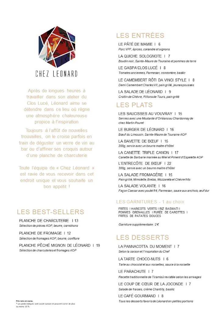 Menu_Chez Léonard_Chambray-lès-Tours_image_2