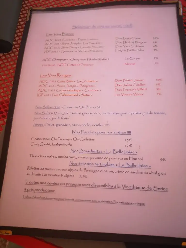 Menu_Le Bistrot à Vin de Serine_Ampuis_image_3