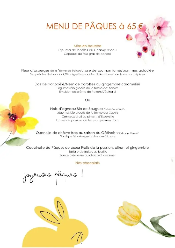Menu_Restaurant Le Lancelot_Chilleurs-aux-Bois_image_2