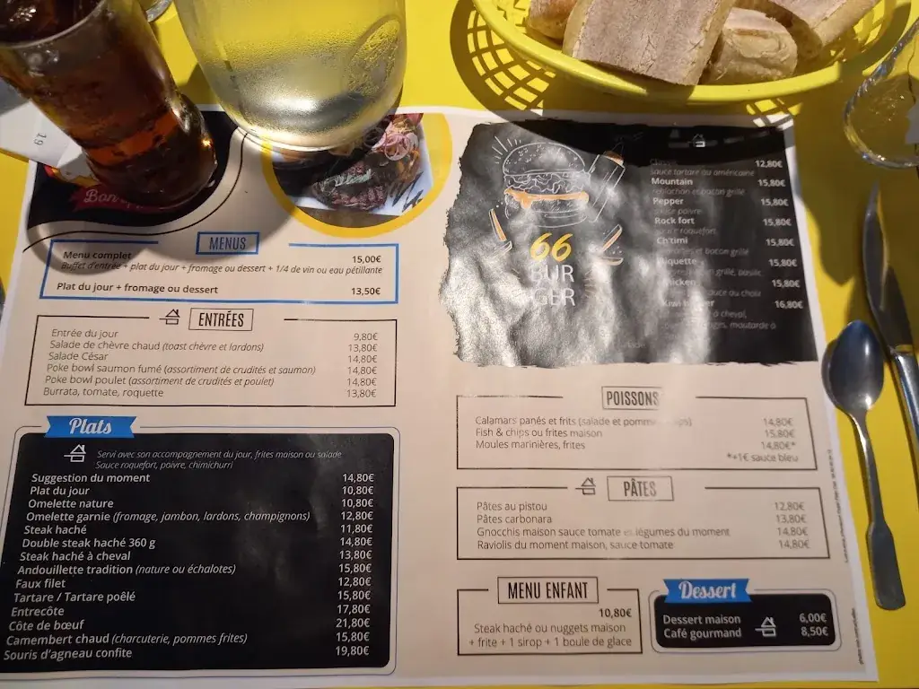 Menu_Diner's 66_Châteaurenard_image_1