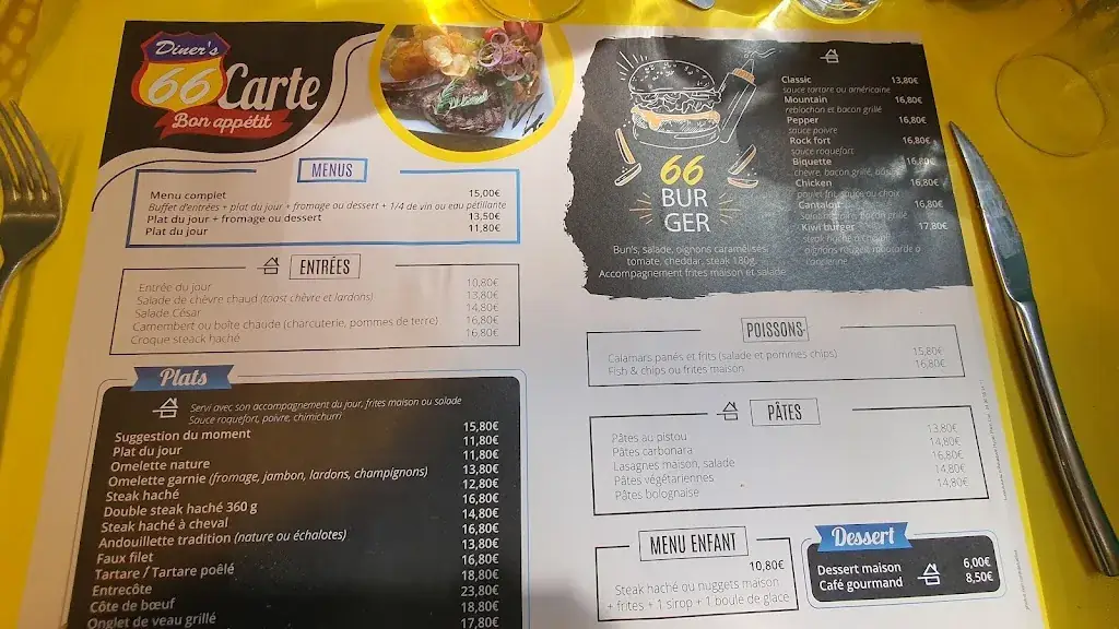 Menu_Diner's 66_Châteaurenard_image_2