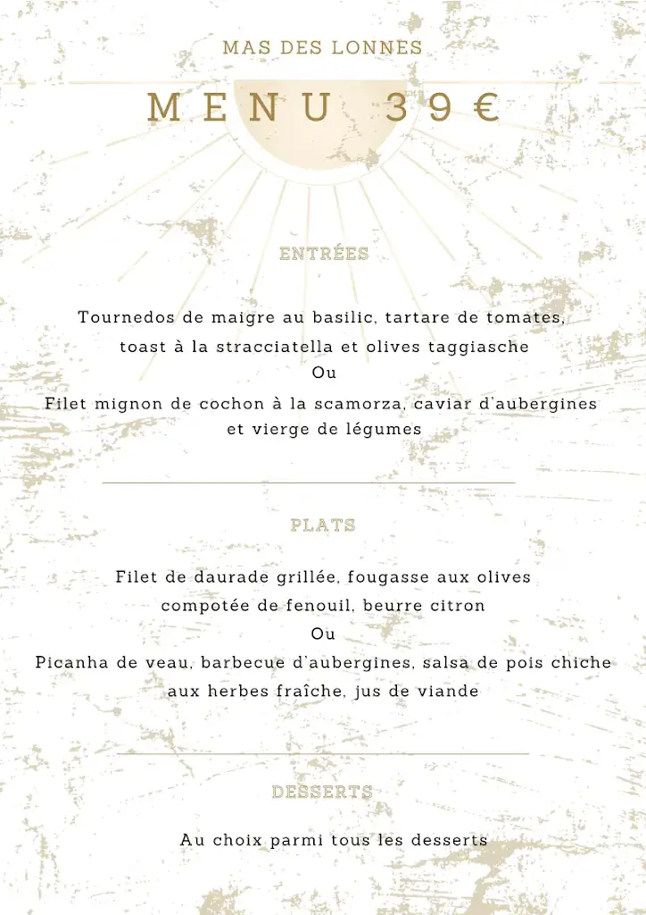 Menu_Mas des Lonnes_Châteaurenard_imagen_1