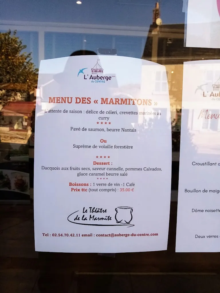 Menu_Restaurant de l'Auberge du Centre_Chitenay_image_2